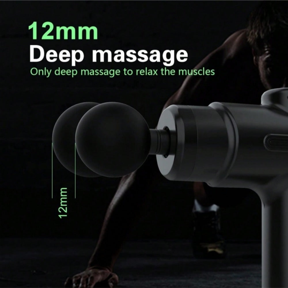 Massage Gun Deep Tissue Percussion Massager For Athletes,Handheld Body Back Muscle Massager Gun With 8 Massage Heads